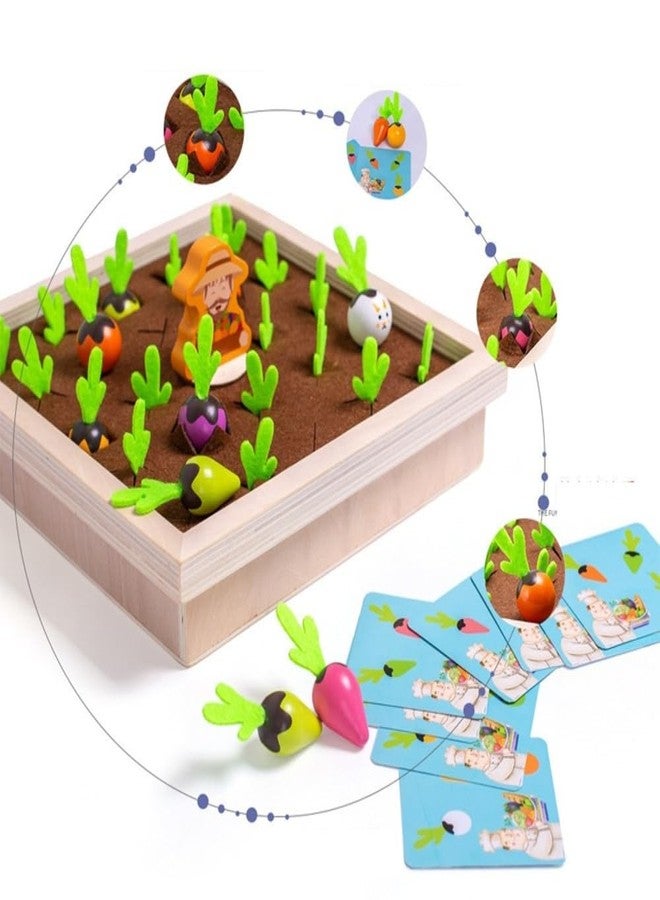 Wudly Wooden Carrot Harvest Toy for Kids | Montessori Fine Motor Planting Game for Toddlers | Educational Activity Toy for 1-4 Years | Shape Sorting & Hand-Eye Coordination | Gift for Boys & Girls - Image 5